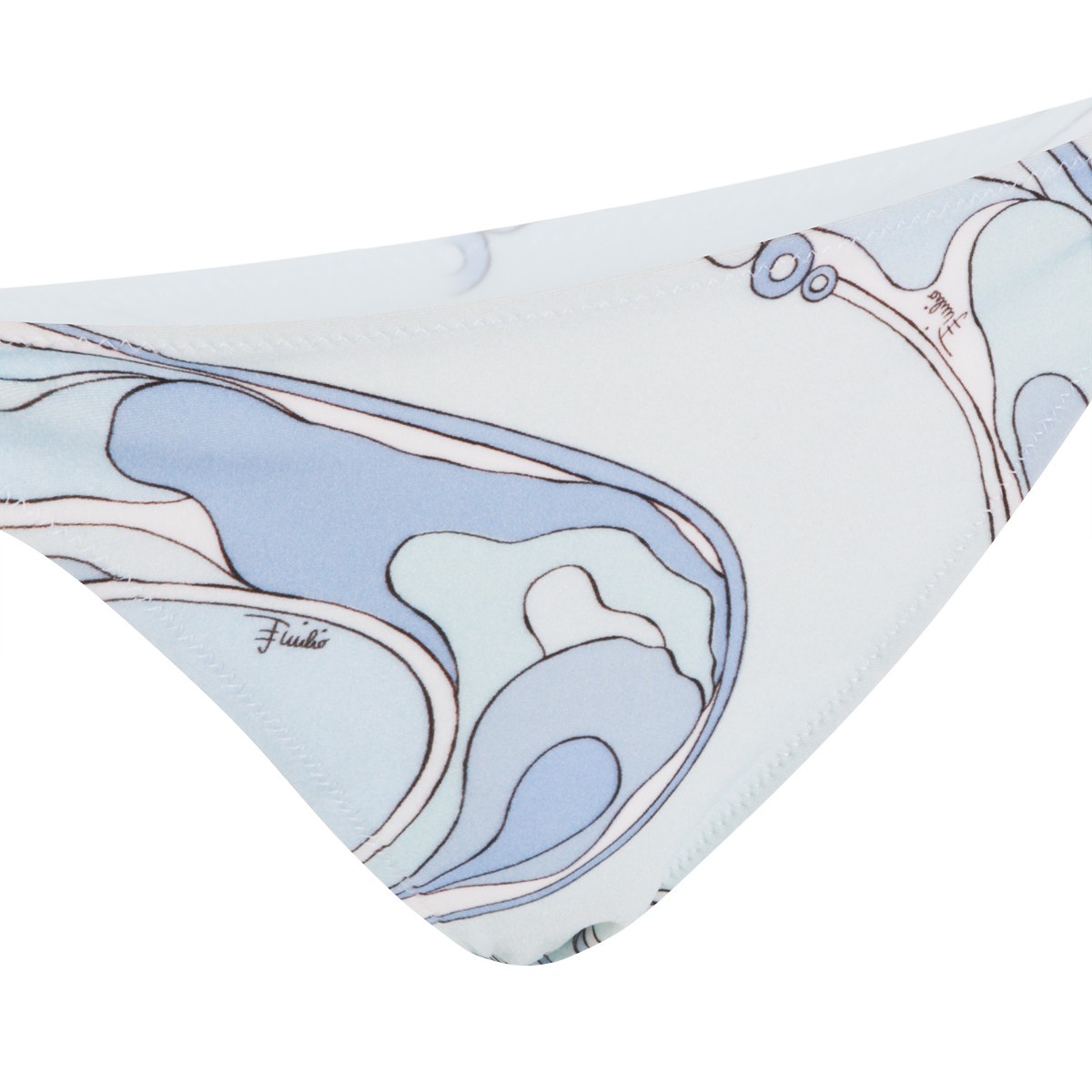 PALE BLUE PRINTED BOTTOM BEACHWEAR