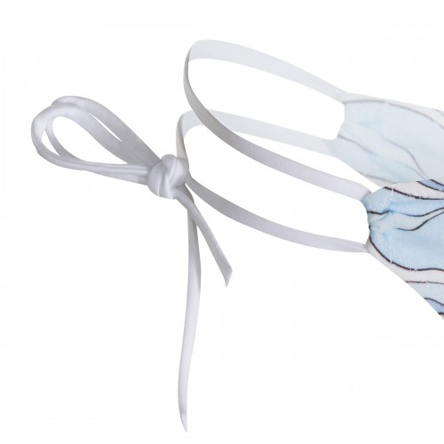 PALE BLUE PRINTED BOTTOM BEACHWEAR