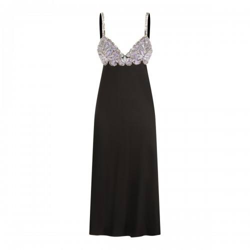 BLACK AND SILVER CRYSTAL DRESS