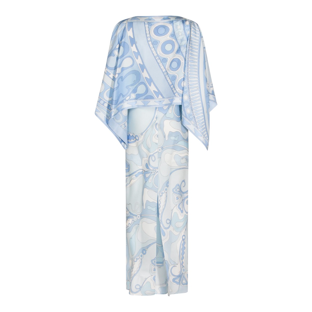 PALE BLUE SILK LONG DRESS