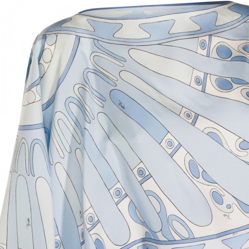 PALE BLUE SILK LONG DRESS