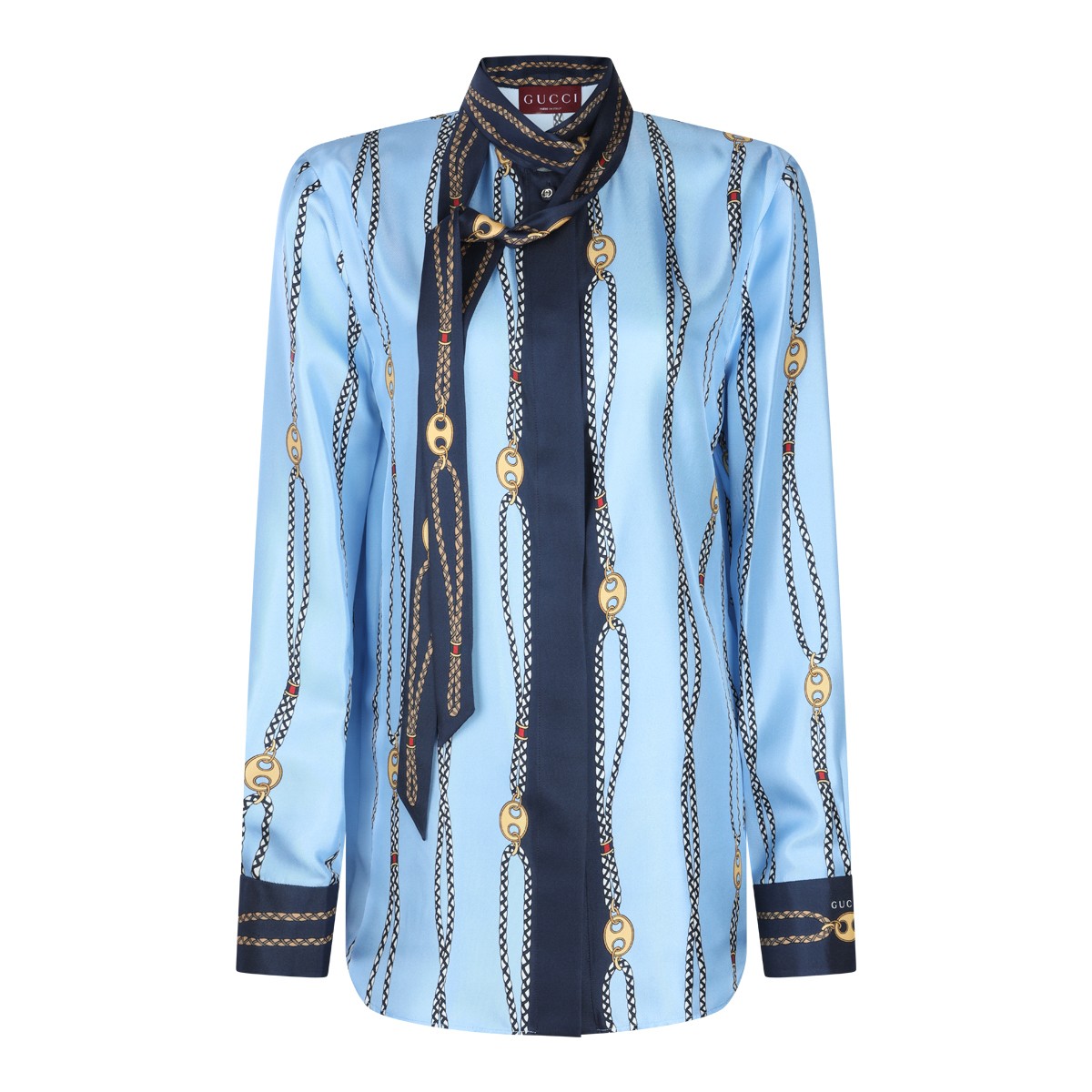 LIGHT BLUE SILK SHIRT