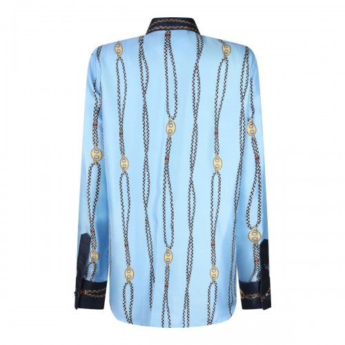 LIGHT BLUE SILK SHIRT