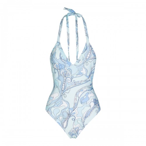 PALE BLUE PRINT BEACHWEAR