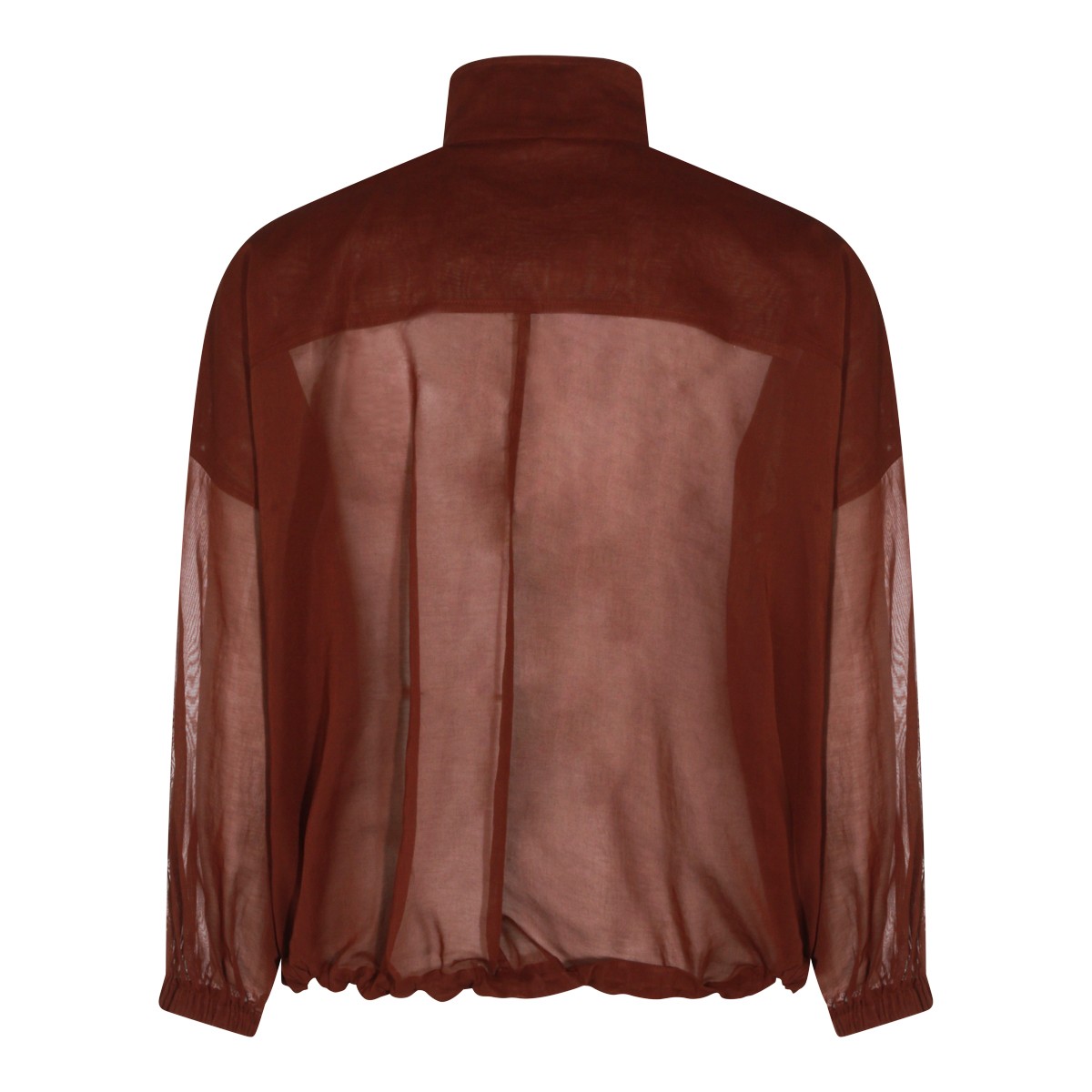 BROWN COTTON CASUAL JACKET 