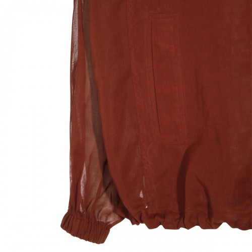 BROWN COTTON CASUAL JACKET 