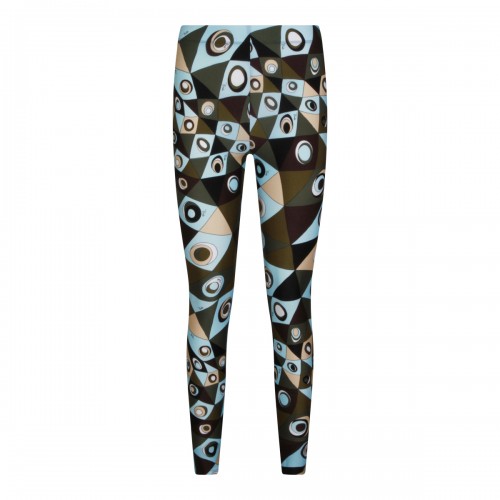 KHAKI BLUE PRINTED LEGGINGS...