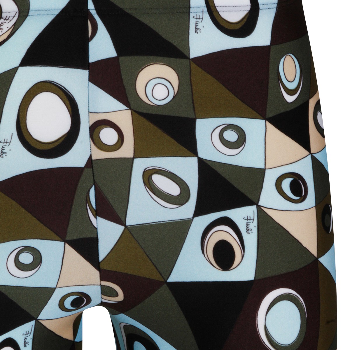 KHAKI BLUE PRINTED LEGGINGS PANTS