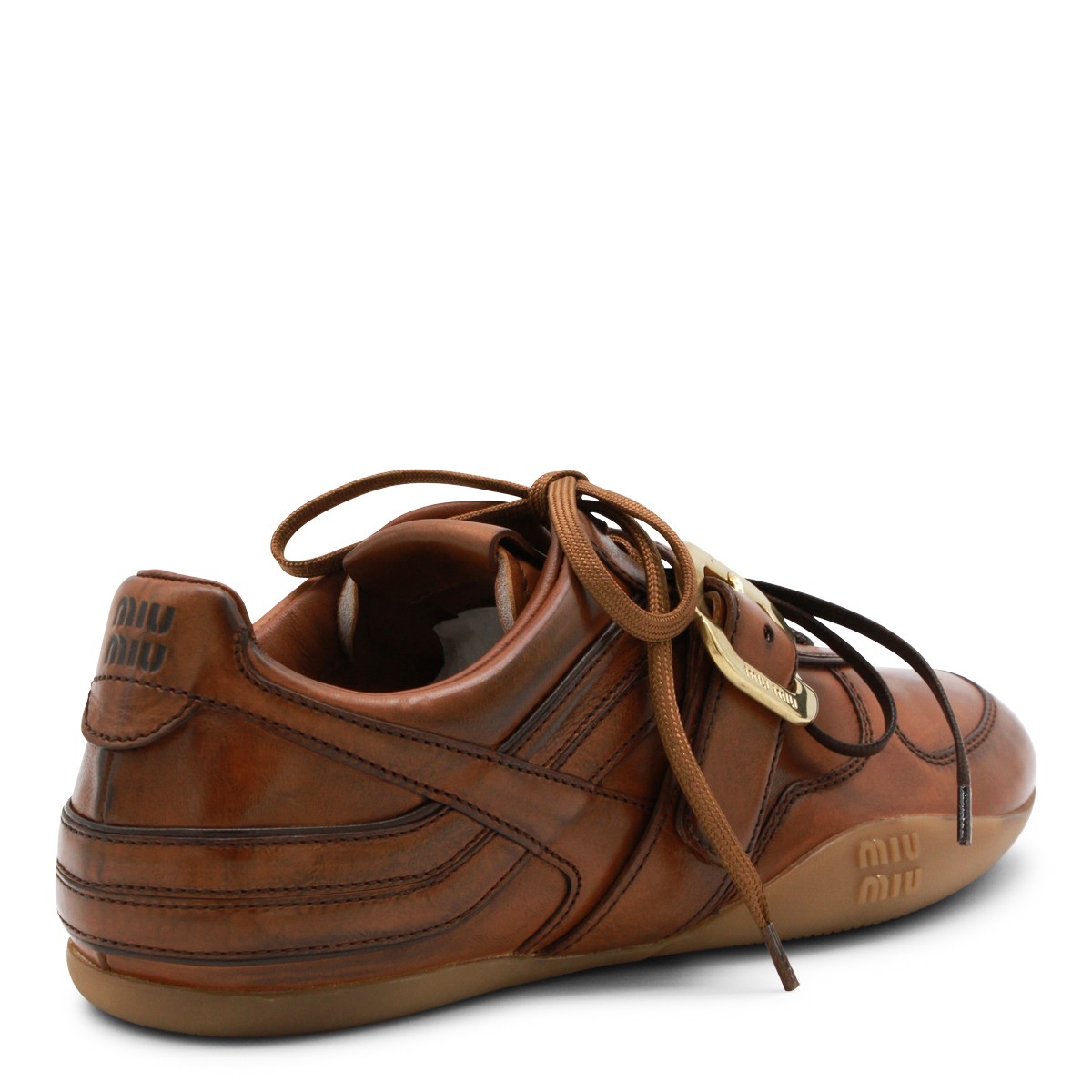 BROWN LEATHER SNEAKERS