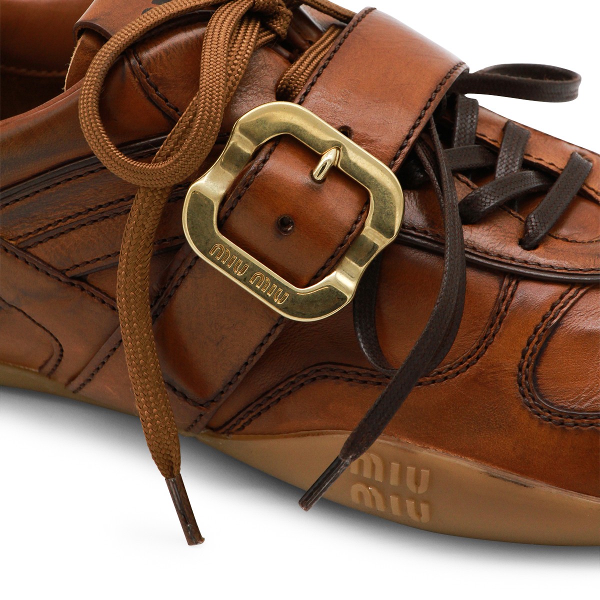 BROWN LEATHER SNEAKERS