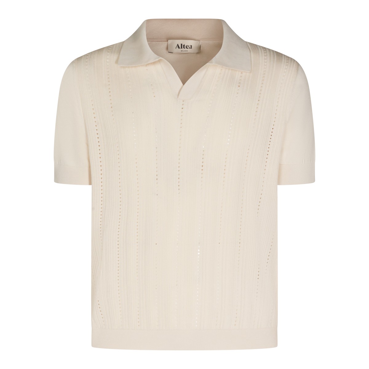 IVORY COTTON POLO SHIRT
