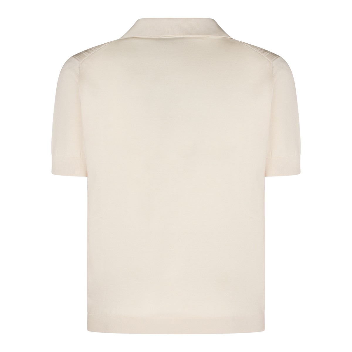 IVORY COTTON POLO SHIRT