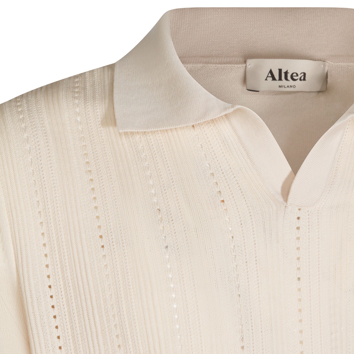 IVORY COTTON POLO SHIRT