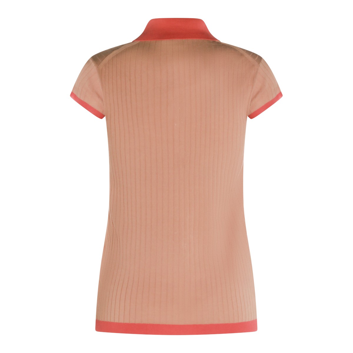 NUDE AND PINK COTTON POLO SHIRT