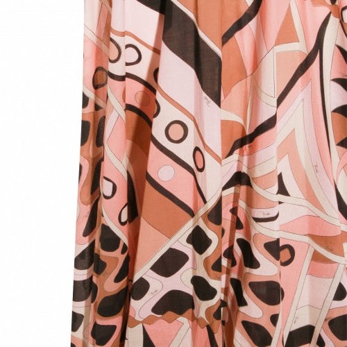 NUDE COTTON PRINTED LONG SKIRT
