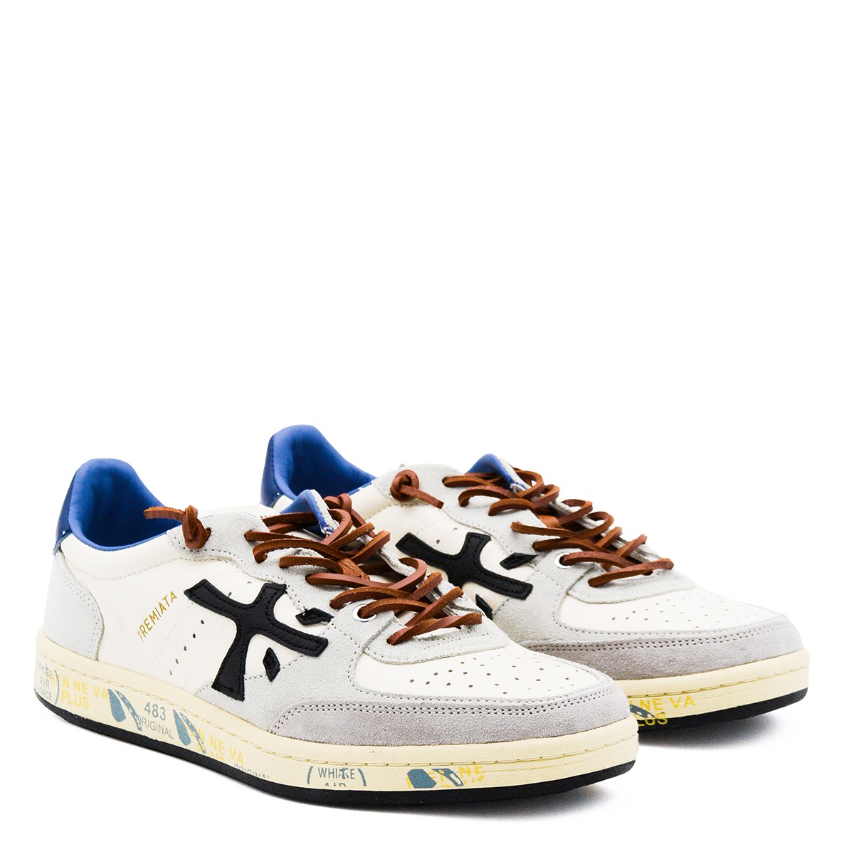 MULTICOLOR LEATHER BASKETCLAY SNEAKERS