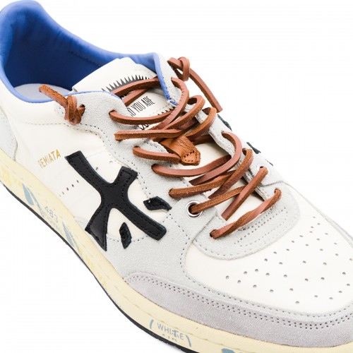 MULTICOLOR LEATHER BASKETCLAY SNEAKERS