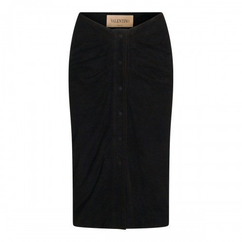 BLACK SILK SKIRT