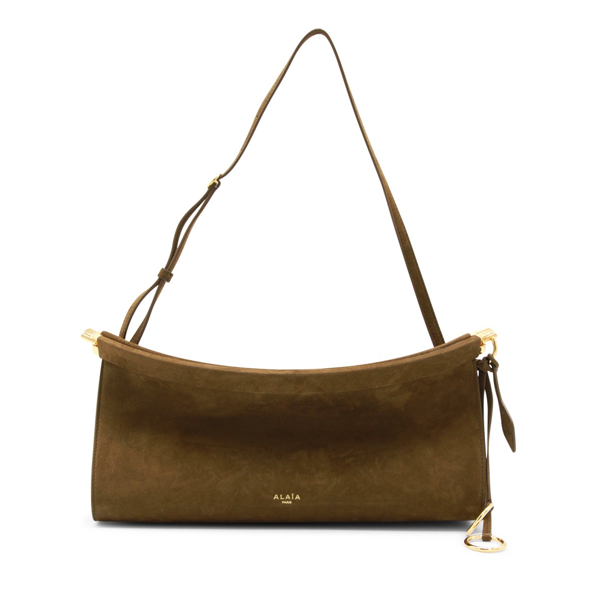 KHAKI LEATHER EAST WEST MEDIUM...