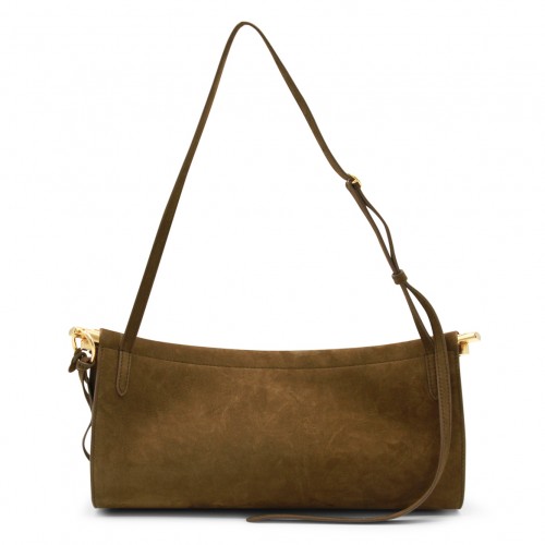 KHAKI LEATHER EAST WEST MEDIUM SHOULDER BAG