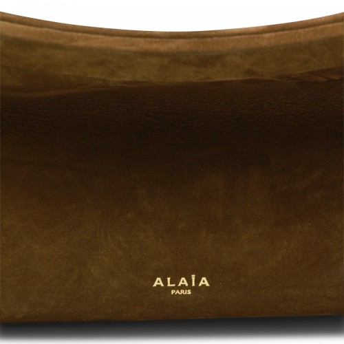 KHAKI LEATHER EAST WEST MEDIUM SHOULDER BAG