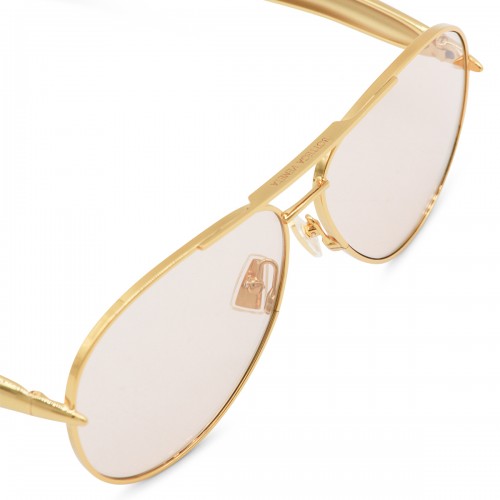 GOLD AND BROWN METAL SUNGLASS