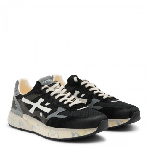 BLACK LEATHER MICK SNEAKERS 2