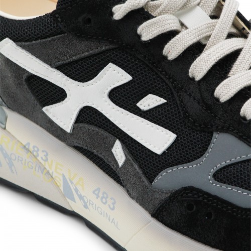 BLACK LEATHER MICK SNEAKERS