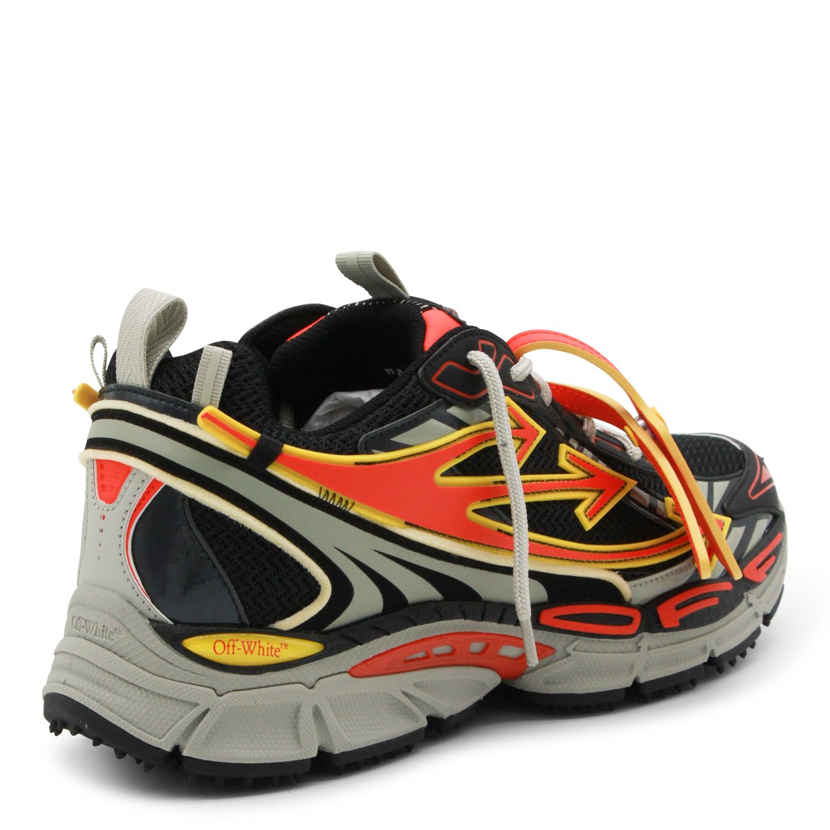 BLACK AND ORANGE BE RIGHT BACK SNEAKERS