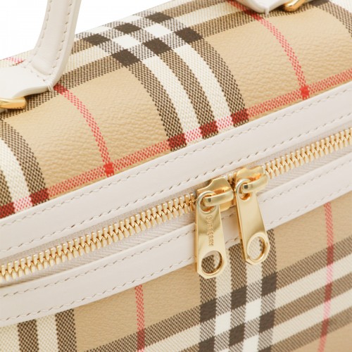 BEIGE TOP HANDLE BAG