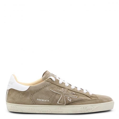BEIGE LEATHER STEVEN SNEAKERS