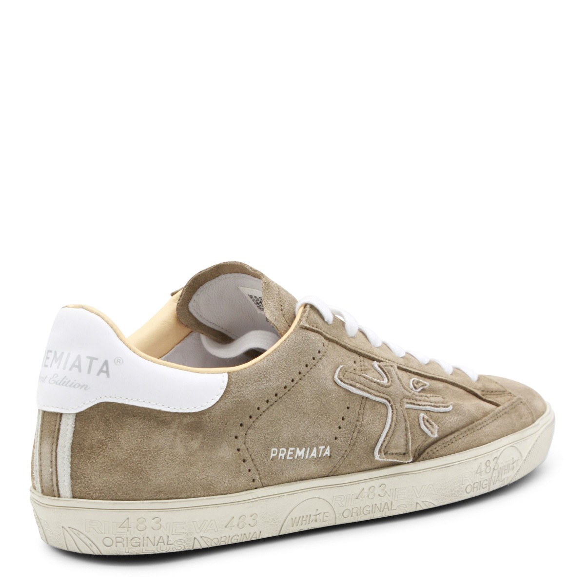 BEIGE LEATHER STEVEN SNEAKERS