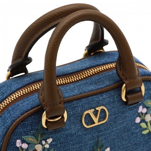 MULTICOLOR LEATHER TOP HANDLE BAG