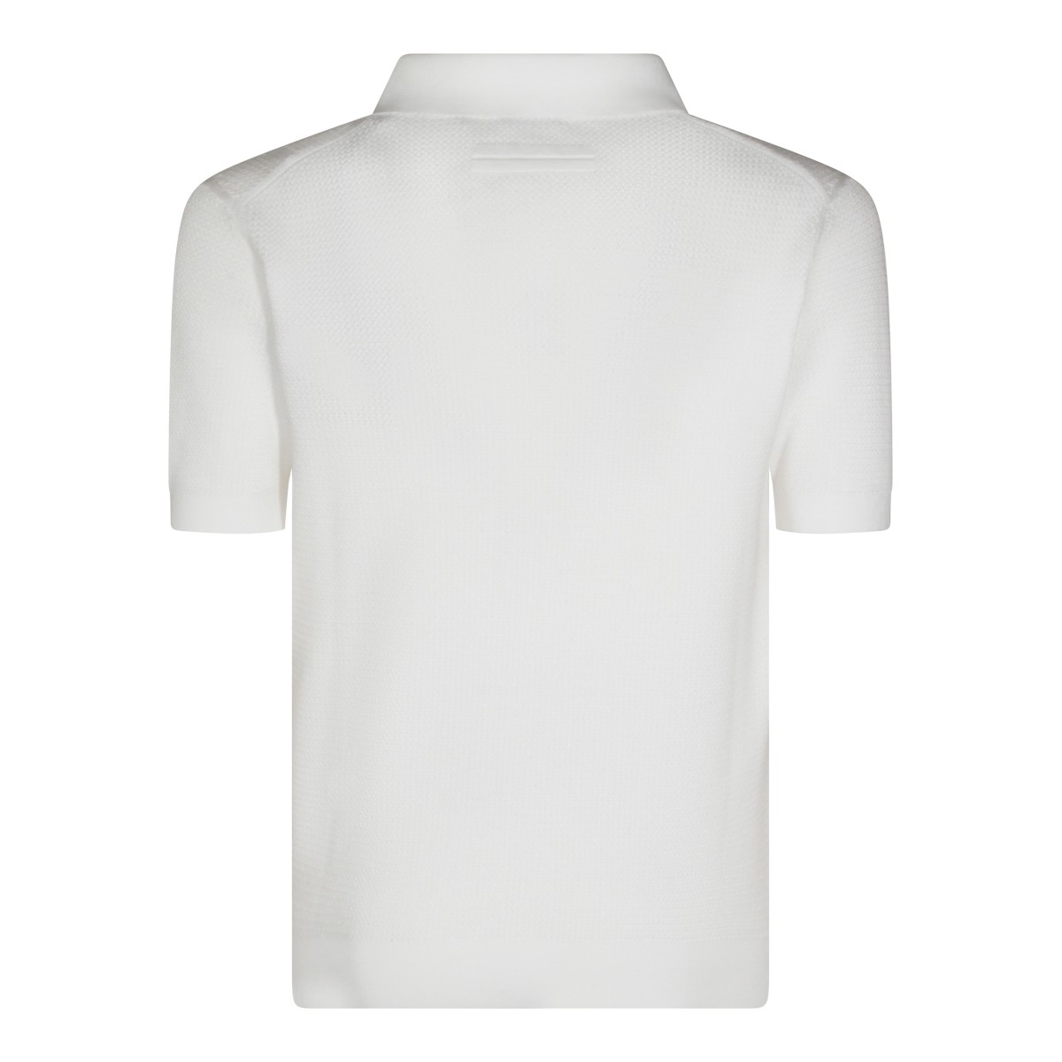 WHITE COTTON POLO SHIRT