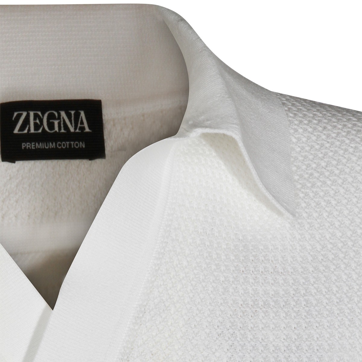 WHITE COTTON POLO SHIRT