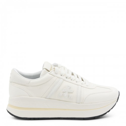 WHITE LEATHER BETHCOIN SNEAKERS