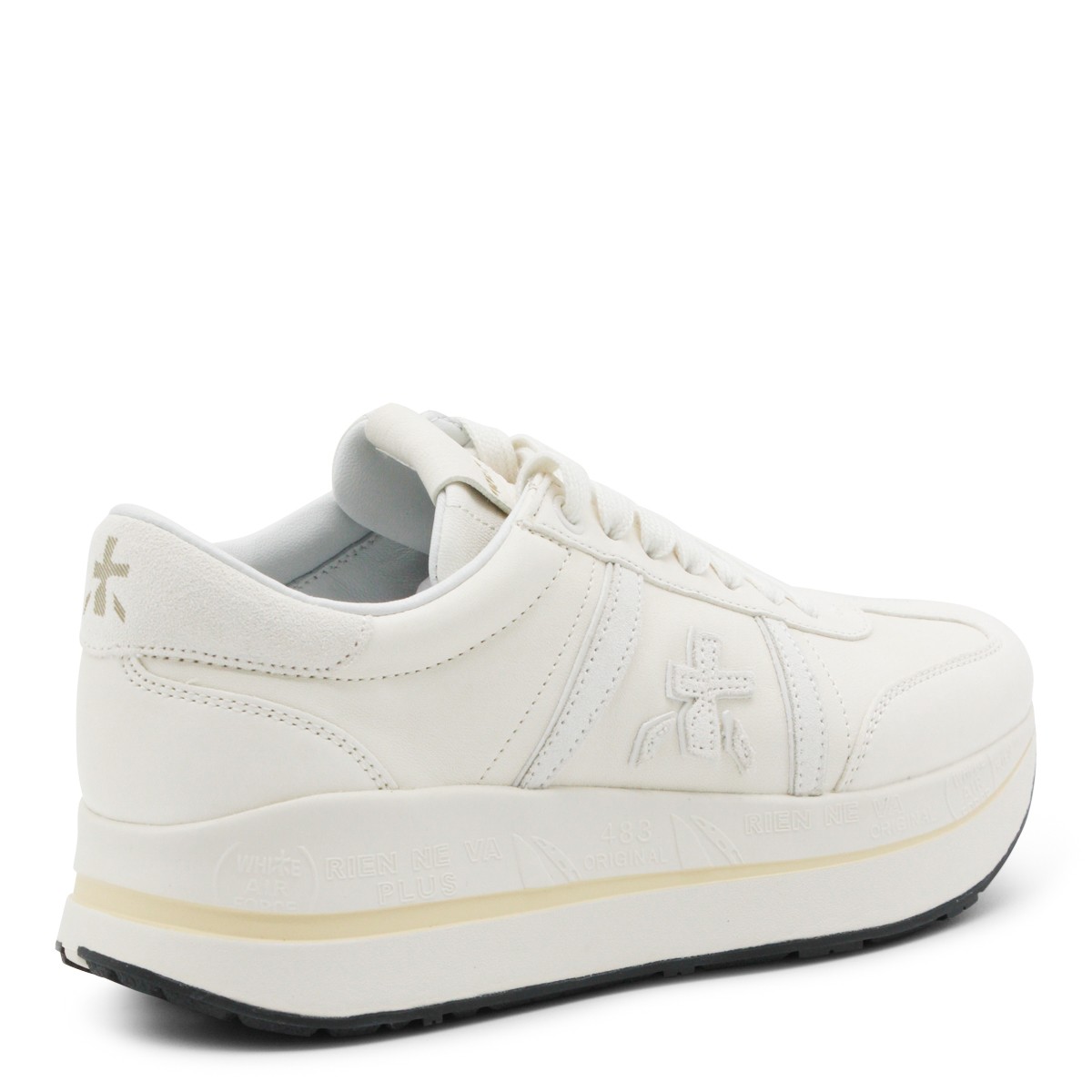 WHITE LEATHER BETHCOIN SNEAKERS