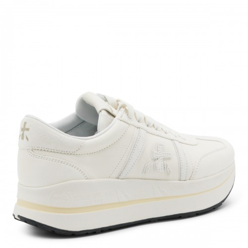 WHITE LEATHER BETHCOIN SNEAKERS
