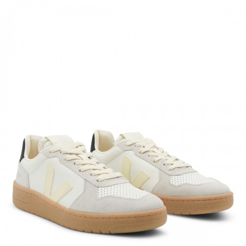WHITE AND BEIGE LEATHER V-82 SNEAKERS