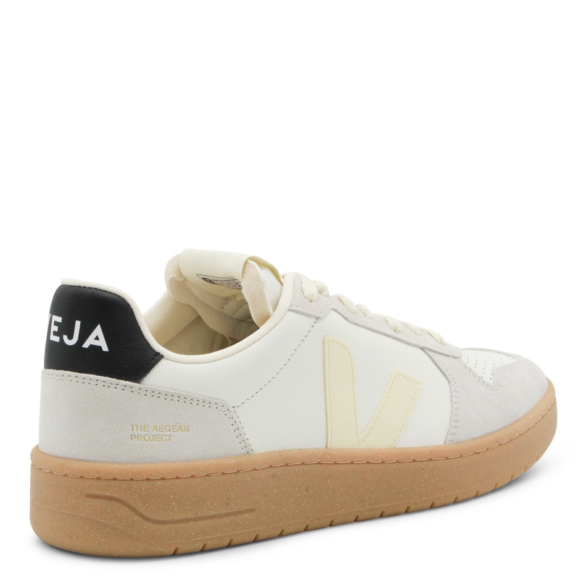 WHITE AND BEIGE LEATHER V-82 SNEAKERS