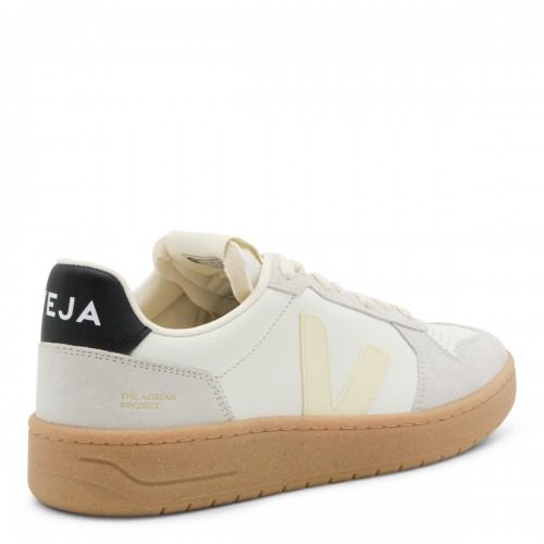 WHITE AND BEIGE LEATHER V-82 SNEAKERS