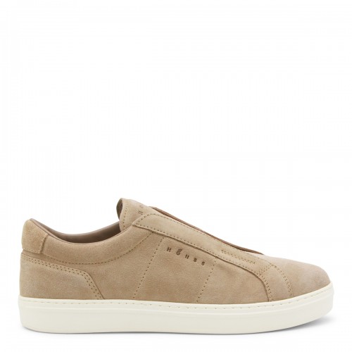 BEIGE LEATHER SNEAKERS