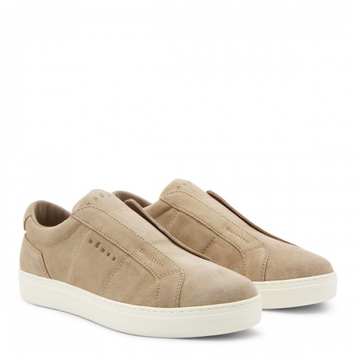 BEIGE LEATHER SNEAKERS