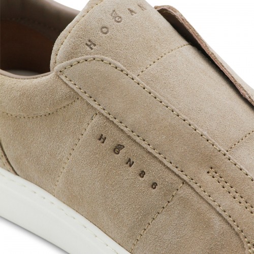 BEIGE LEATHER SNEAKERS