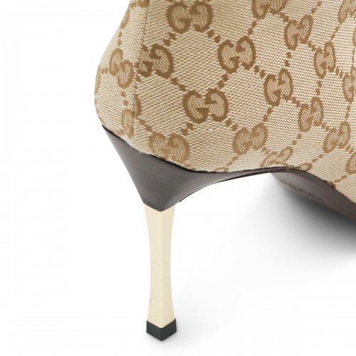 BEIGE LEATHER BOMBSHELL BOOTS