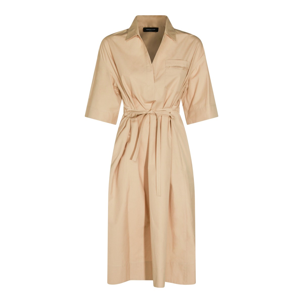 BEIGE COTTON DRESS