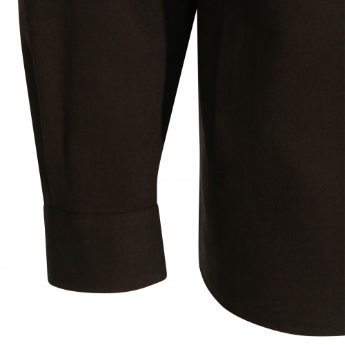 DARK BROWN LINEN CASUAL JACKET