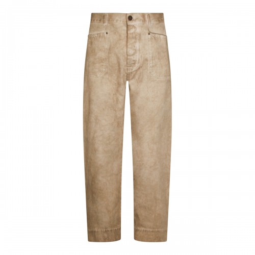 BEIGE COTTON JEANS