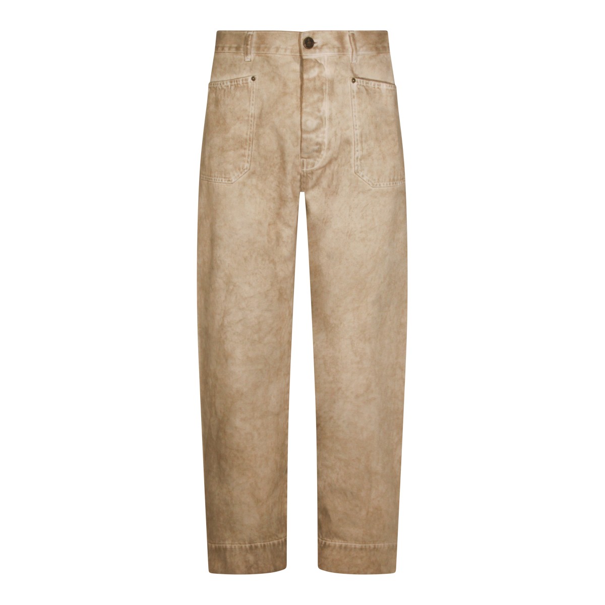 BEIGE COTTON JEANS
