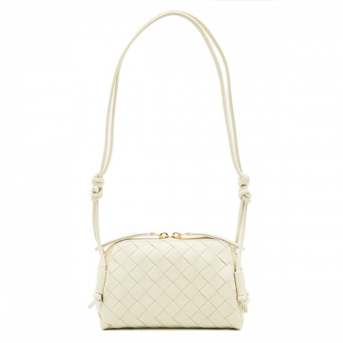 WHITE LEATHER BRAIDED...